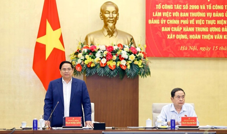 Thủ tướng Chính phủ Phạm Minh Chính phát biểu. Ảnh: Doãn Tấn