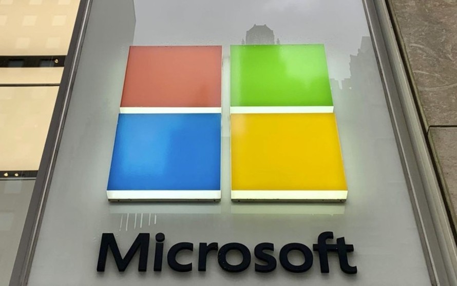 Biểu tượng Microsoft tại New York, Mỹ.