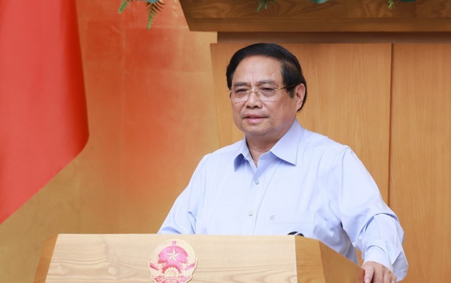 Thủ tướng Phạm Minh Chính chủ trì Phiên họp Chính phủ thường kỳ tháng 7/2025. Ảnh: Dương Giang