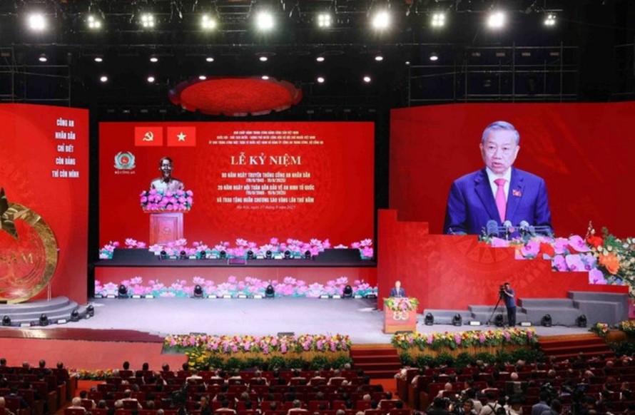 Tổng Bí thư Tô Lâm đọc diễn văn. Ảnh: Phạm Kiên