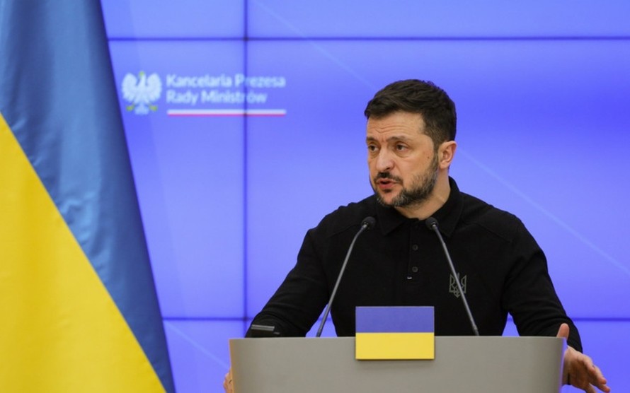 Tổng thống Ukraine Volodymyr Zelensky. Ảnh: PAP