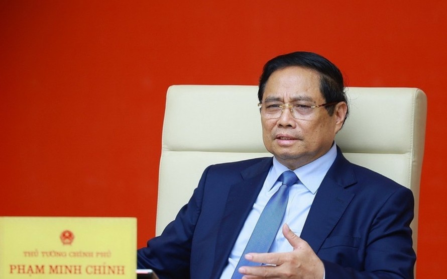 Thủ tướng Phạm Minh Chính chủ trì cuộc họp. Ảnh: Dương Giang