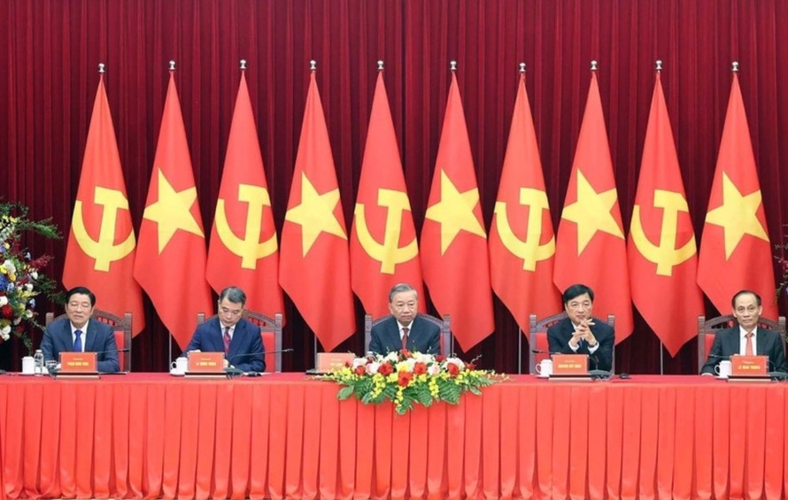 Tổng Bí thư Tô Lâm tiếp Trưởng đoàn chính đảng các nước dự Lễ kỷ niệm 80 năm Cách mạng Tháng Tám và Quốc khánh 2/9. Ảnh: Thống Nhất