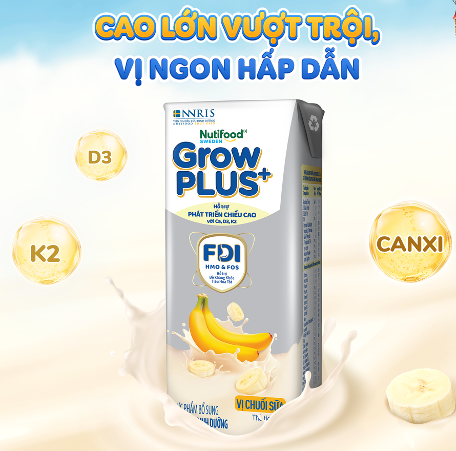 Nutifood GrowPLUS+ vị trái cây - Thêm thơm ngon, thêm dinh dưỡng 