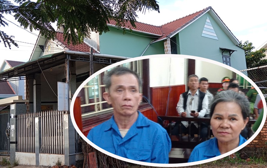 Căn nhà trong vụ án tranh chấp dân sự và bị đơn Liên - Huệ (ảnh nhỏ) trở thành bị cáo.