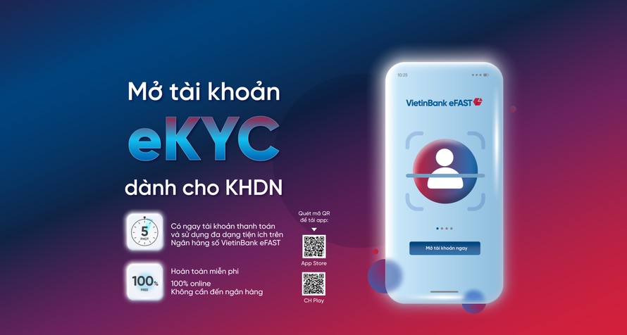 Mở tài khoản doanh nghiệp online với VietinBank eFAST