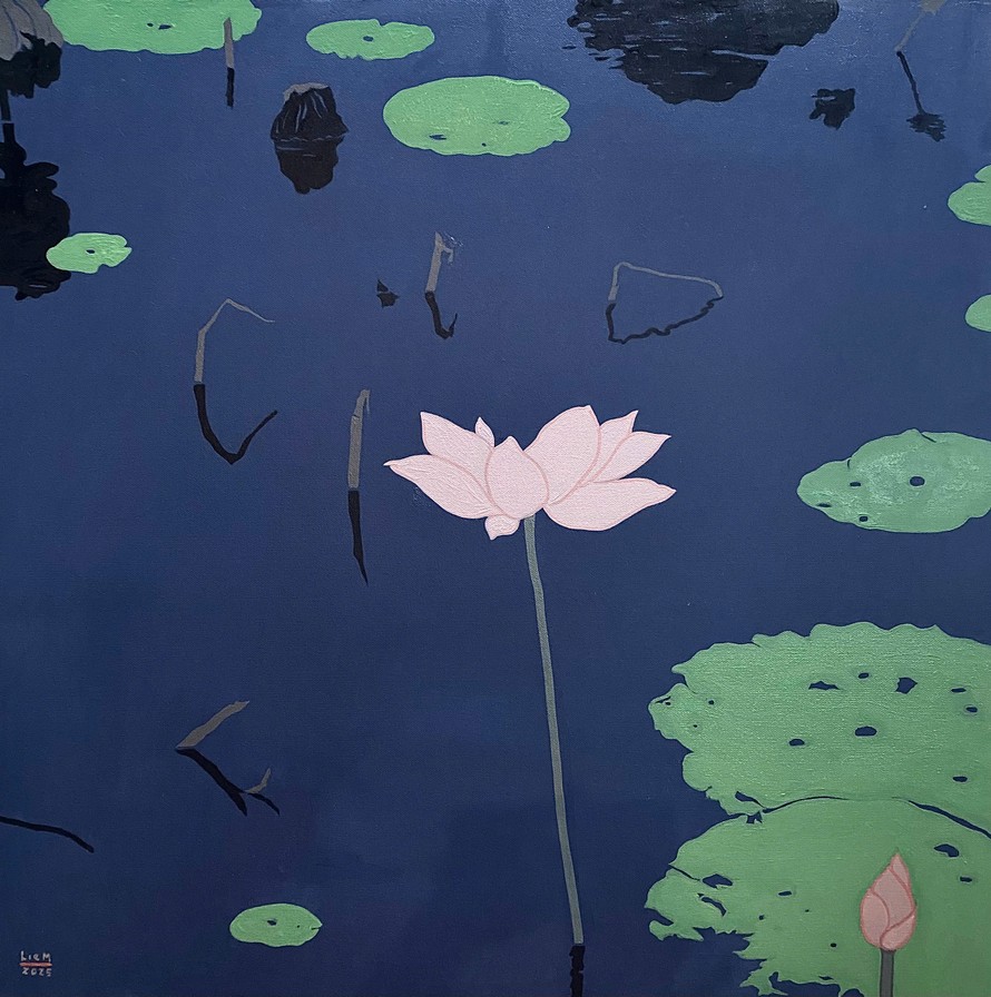 Tác phẩm vẽ hoa sen trong “Sắc – Ý Thu”