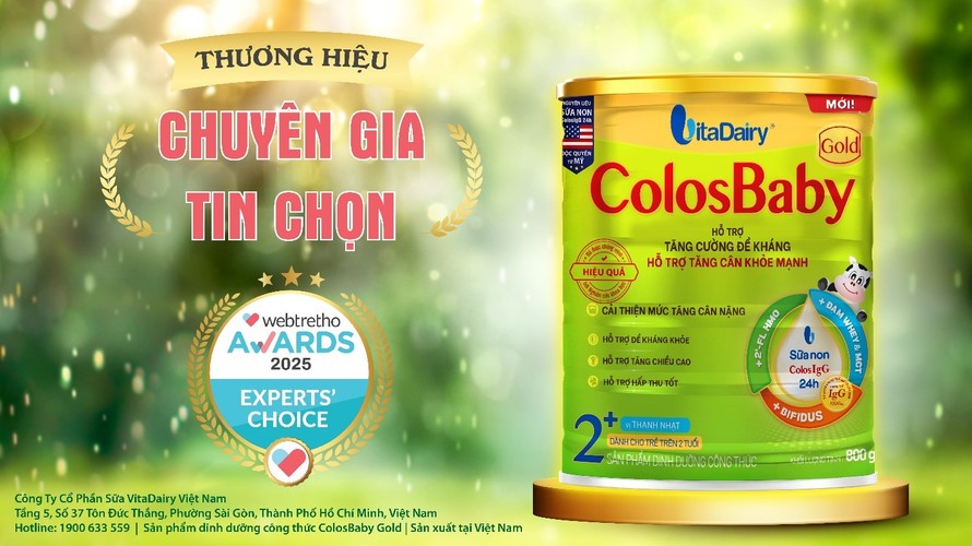 ColosBaby Gold 2+ là sữa công thức trẻ em được “chuyên gia tin chọn” tại Webtretho Awards 2025