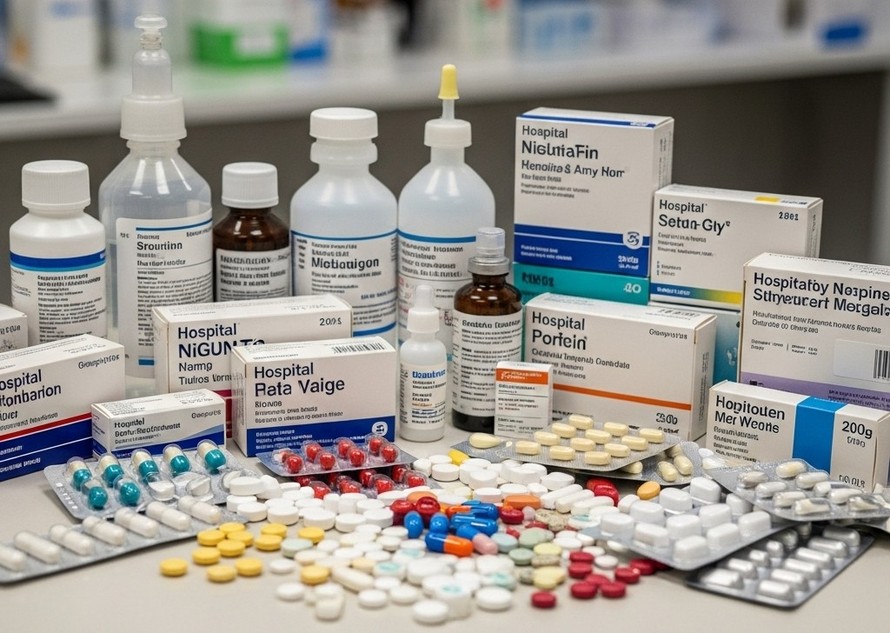 Các bệnh viện cấp tập đấu thầu mua sắm thuốc. Ảnh minh họa bởi AI