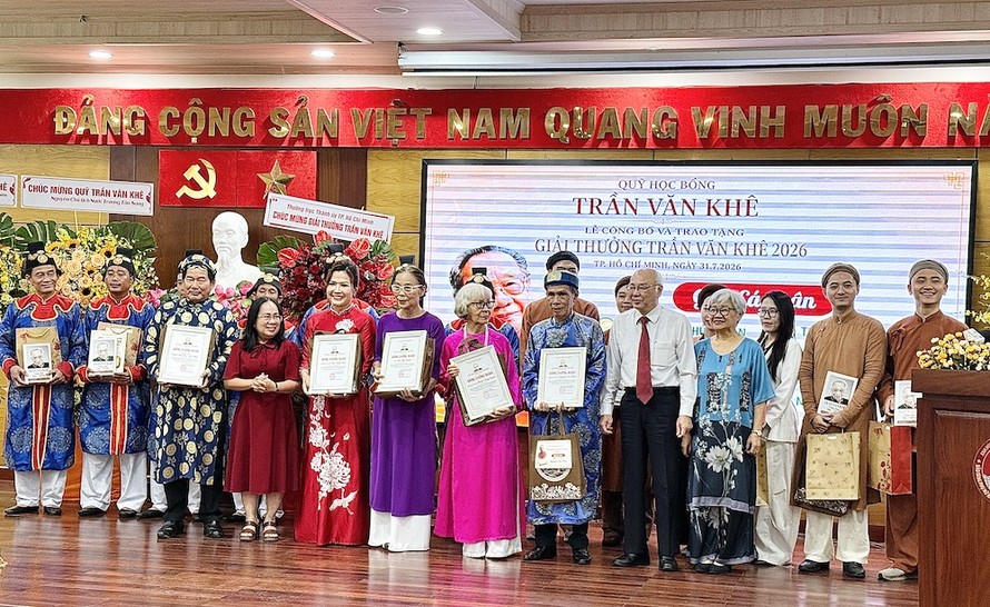 Các tập thể, cá nhân được trao Giải thưởng Trần Văn Khê 2026.