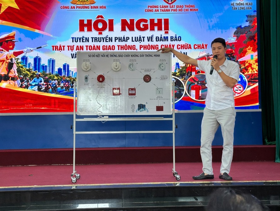 Hệ thống cảnh báo sớm cháy, nổ cho các công trình nhỏ được giới thiệu tại sự kiện.