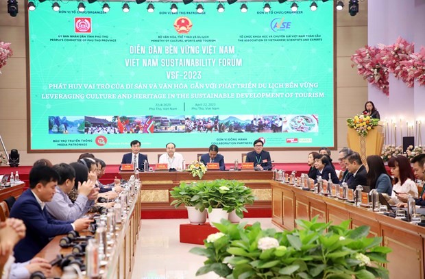 Quang cảnh Hội thảo quốc tế về phát huy vai trò của di sản văn hóa gắn với phát triển du lịch.