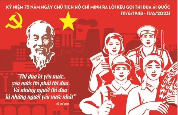 Giới thiệu bộ tranh cổ động nhân 75 năm Bác Hồ kêu gọi thi đua ái quốc