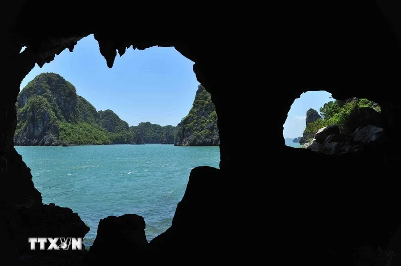 Di sản Thiên nhiên Thế giới Vịnh Hạ Long mang những giá trị đặc biệt về địa chất, địa mạo có một không hai trên thế giới là điểm đến thu hút khách quốc tế. Ảnh: Minh Đức/TTXVN.