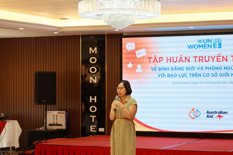 ThS Hoàng Bích Thảo, Cán bộ truyền thông UN Women điều phối chương trình tập huấn.