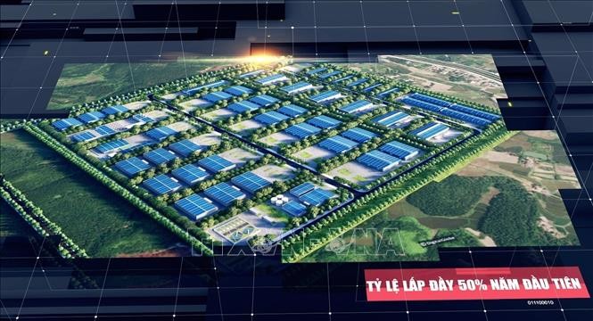 Phối cảnh Cụm công nghiệp Đầm Hà B. Ảnh: TTXVN.