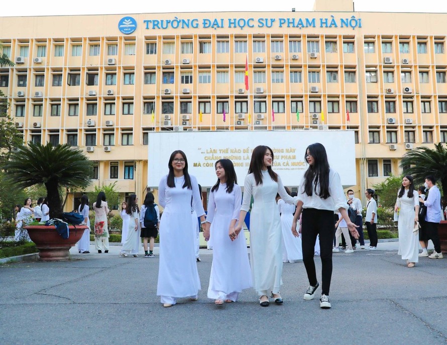 Sinh viên Trường Đại học Sư phạm Hà Nội. Ảnh minh họa: Thanh Tùng/TTXVN.
