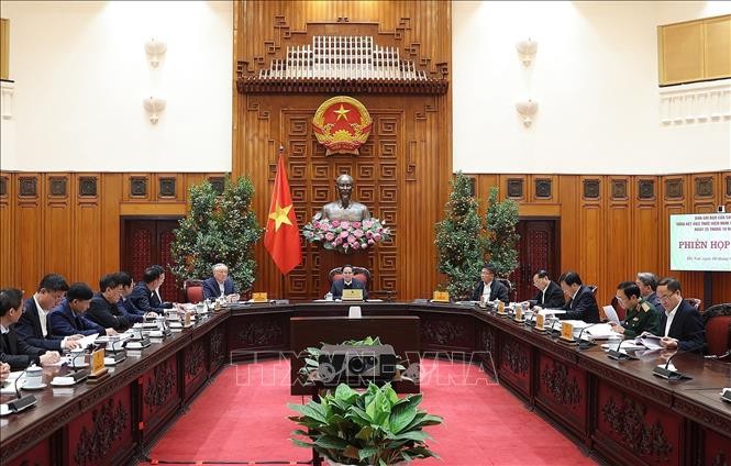 Thủ tướng Phạm Minh Chính chủ trì Phiên họp thứ 11 Ban Chỉ đạo tinh gọn bộ máy của Chính phủ. Ảnh: Dương Giang/TTXVN.