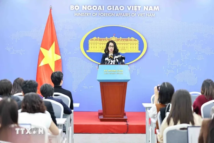 Người phát ngôn Bộ Ngoại giao Phạm Thu Hằng. Ảnh: Minh Đức/TTXVN