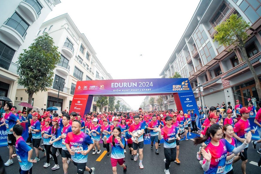 Đường chạy Edurun được thiết kế phù hợp với thiếu niên, nhi đồng cùng các phụ huynh Vinschool.