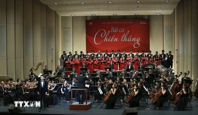 Một tiết mục nghệ thuật tại chương trình. Ảnh: Phạm Kiên/TTXVN