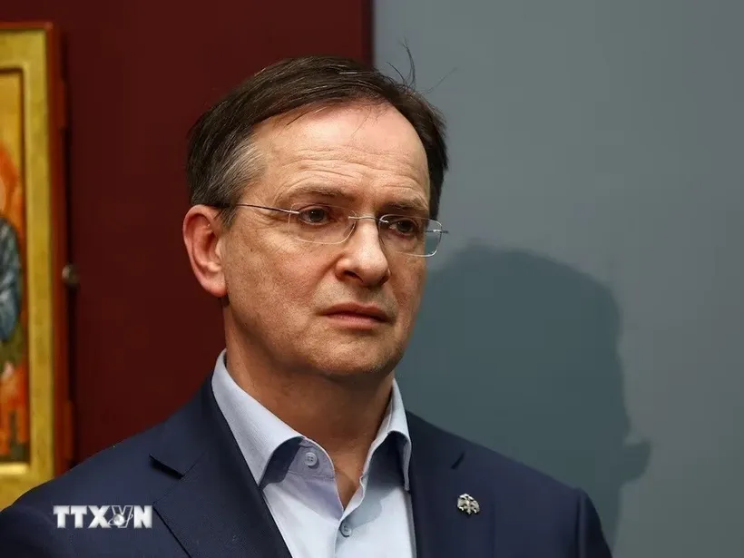 Trợ lý của Tổng thống Nga, ông Vladimir Medinsky, người đứng đầu phái đoàn Nga tại cuộc đàm phán với Ukraine ở Istanbul (Thổ Nhĩ Kỳ). Ảnh: Reuters/TTXVN