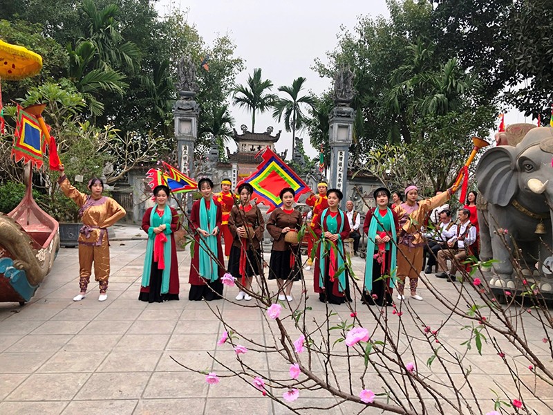 Hát chèo tàu Tổng Gối. Ảnh: sovhtt.hanoi.gov.vn