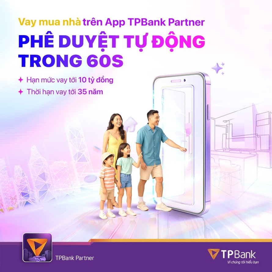 : TPBank mang đến giải pháp vay mua nhà dự án qua ứng dụng TPBank Partner.
