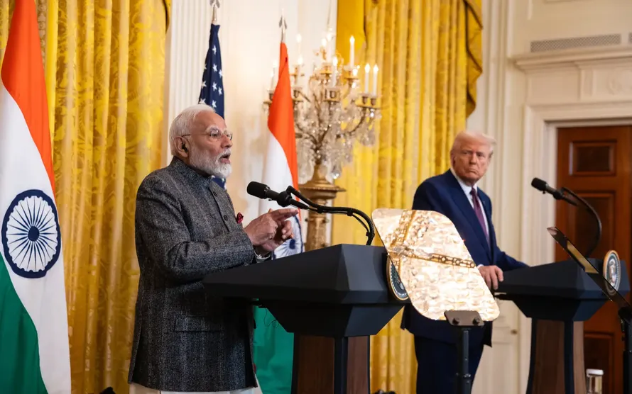 Tổng thống Mỹ Donald Trump và Thủ tướng Ấn Độ Narendra Modi.