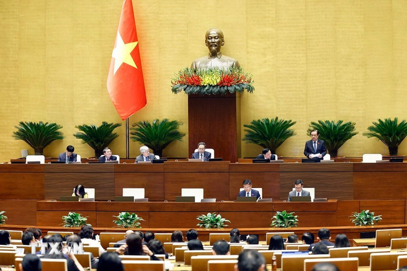 Phó Chủ tịch Quốc hội Lê Minh Hoan phát biểu