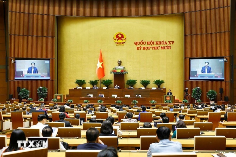 Kỳ họp thứ 10, Quốc hội khoá XV. Ảnh: Doãn Tấn/TTXVN.