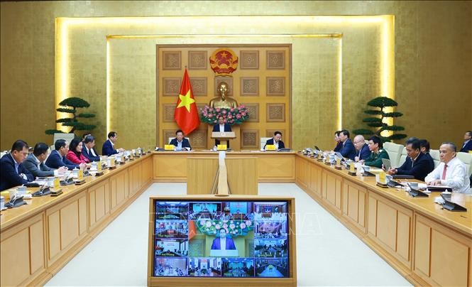 Thủ tướng Phạm Minh Chính chủ trì Phiên họp thứ 4 của Ban Chỉ đạo Trung ương về chính sách nhà ở và thị trường bất động sản. Ảnh: Dương Giang/TTXVN.