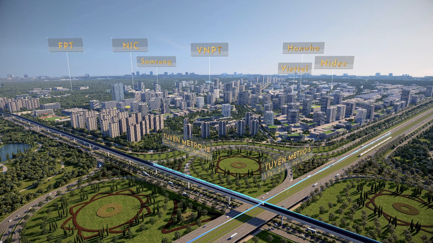 Metro số 5 có tổng chiều dài 38,43 km, trong đó 6,5 km đi ngầm, 2 km đi cao và gần 30 km đi trên mặt đất, kết nối 21 nhà ga. Ảnh: KITA Group.