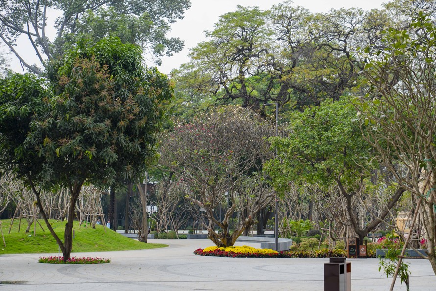 Không gian xanh bên trong Công viên số 1 Lý Thái Tổ.