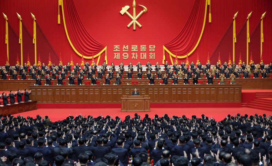 Quang cảnh một buổi làm việc của Đại hội lần thứ IX Đảng Lao động Triều Tiên ở Bình Nhưỡng. Ảnh: KCNA.