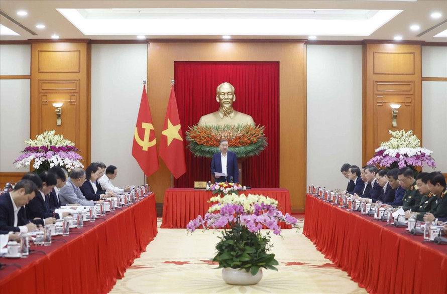 Tổng Bí thư Tô Lâm phát biểu. Ảnh: Thống Nhất/TTXVN