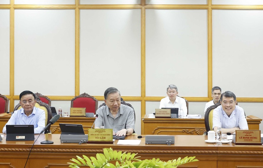 Tổng Bí thư, Chủ tịch nước Tô Lâm phát biểu chỉ đạo. Ảnh: Thống Nhất/TTXVN.