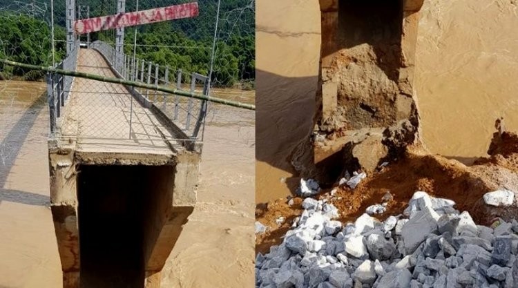 Cầu Chôm Lôm bị đứt gãy