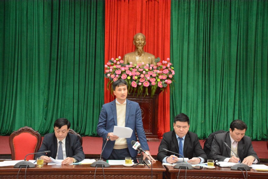 Ông Nguyễn Anh Dũng, Phó Giám đốc Sở Du lịch thông tin tại buổi giao ban báo chí