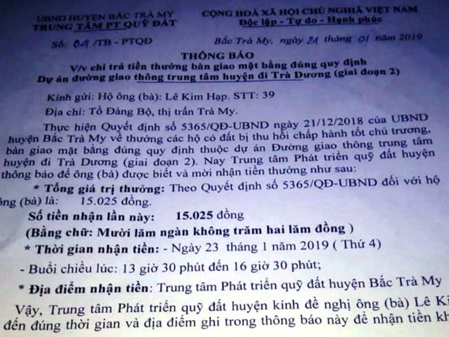 Thông báo được đăng tải lên Facebook gây xôn xao dư luận.