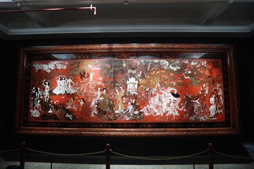 Bức tranh đang được trưng bày tại Bảo tàng Mỹ thuật TP. Hồ Chí Minh