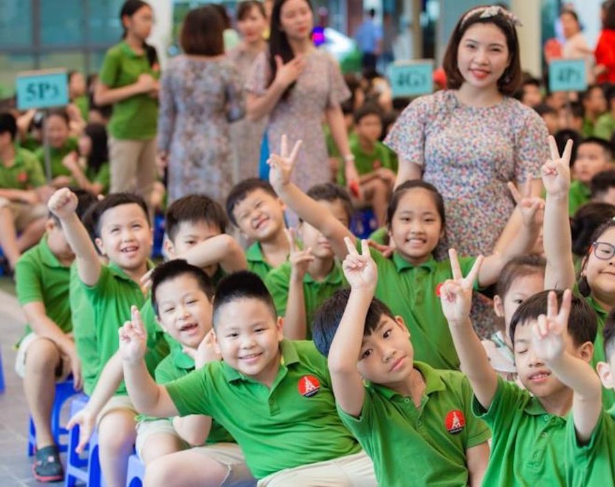 Học sinh trường Marie Curie, Hà Nội. (Ảnh minh hoạ)