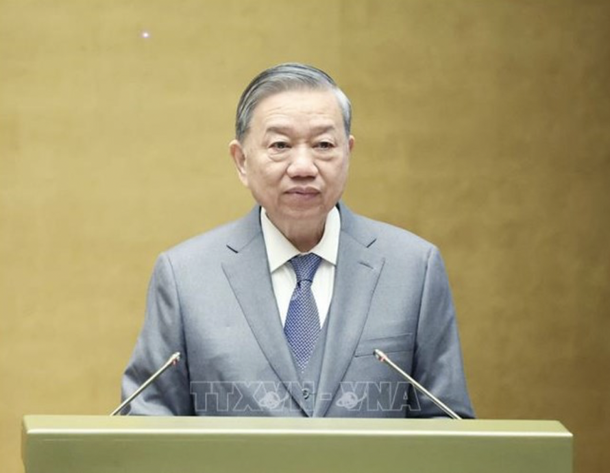 Tổng Bí thư Tô Lâm, Trưởng Ban Chỉ đạo Trung ương về phát triển khoa học, công nghệ, đổi mới sáng tạo và chuyển đổi số phát biểu chỉ đạo. Ảnh: TTXVN