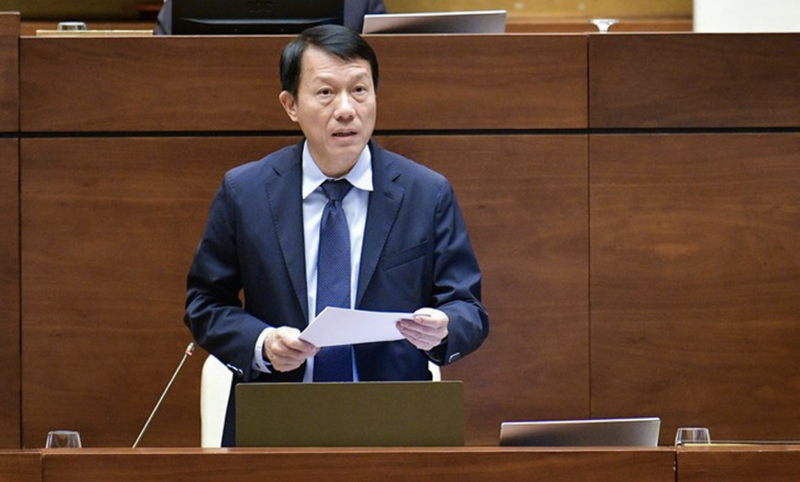 Đại tướng Lương Tam Quang - Bộ trưởng Bộ Công an phát biểu về sàn dữ liệu tại Việt Nam.