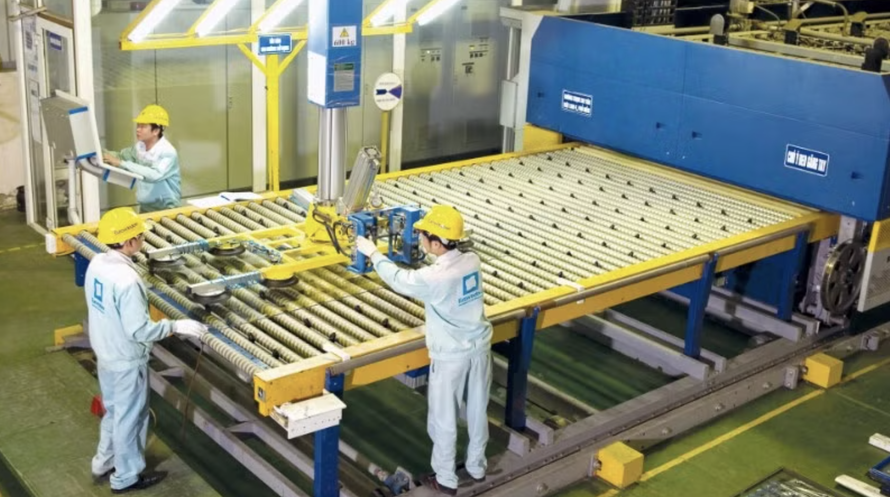 Dây chuyền sản xuất tiên tiến, hiện đại tại nhà máy của Công ty Euro window. 