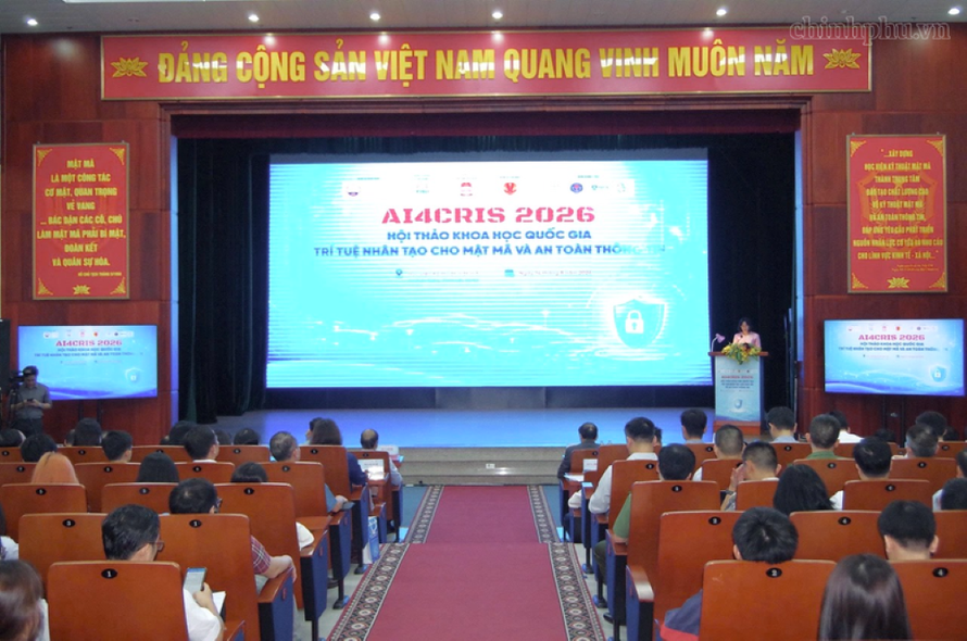Quang cảnh Hội thảo khoa học quốc gia "Trí tuệ nhân tạo cho Mật mã và An toàn thông tin (AI for Cryptography and Information Security - AI4CRIS)"