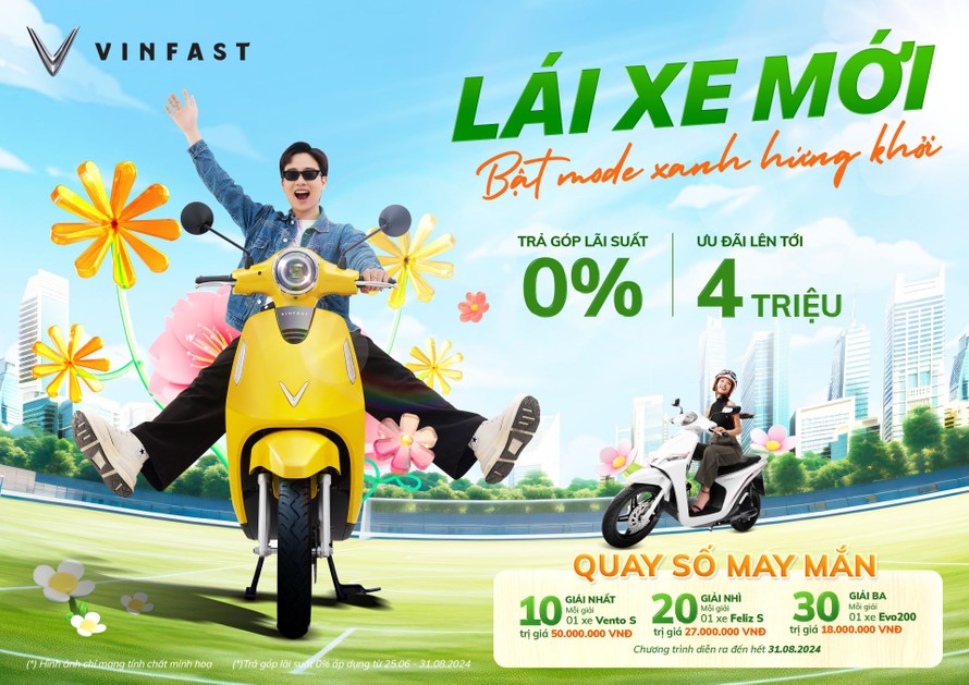 VinFast triển khai chương trình ưu đãi mùa hè cho xe máy điện