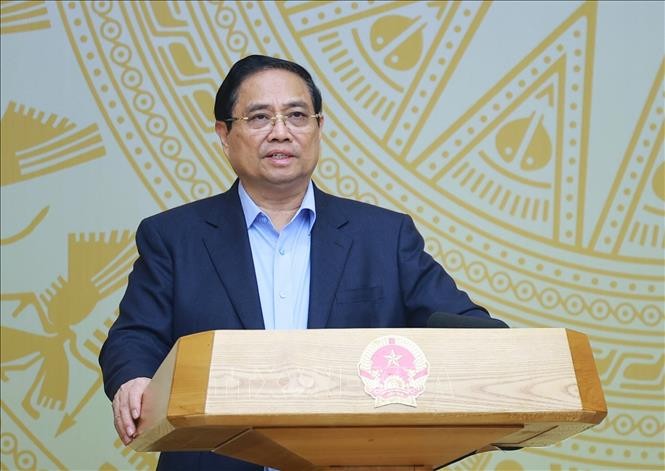 Thủ tướng Phạm Minh Chính kết luận phiên họp. Ảnh: Dương Giang/TTXVN
