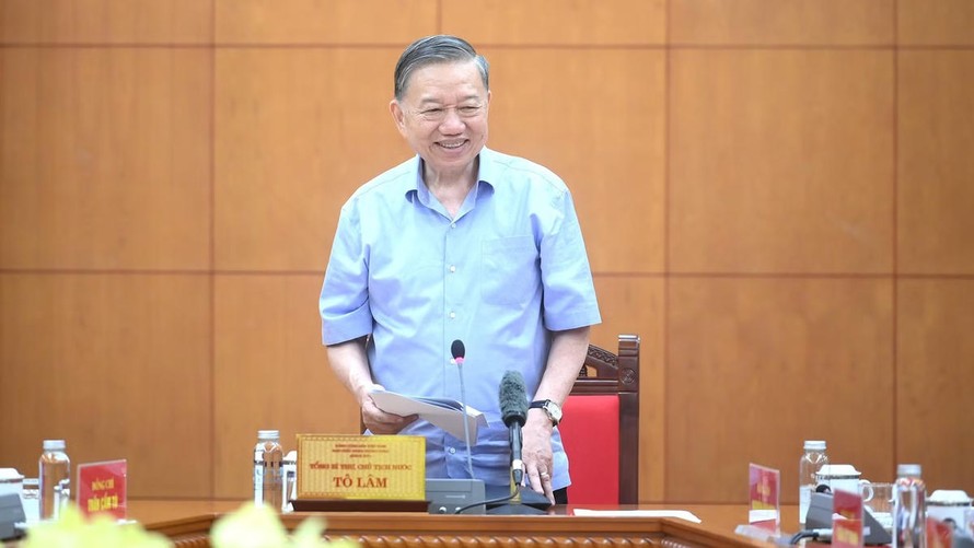 Tổng Bí thư, Chủ tịch nước Tô Lâm phát biểu chỉ đạo. Ảnh: Thống Nhất/TTXVN