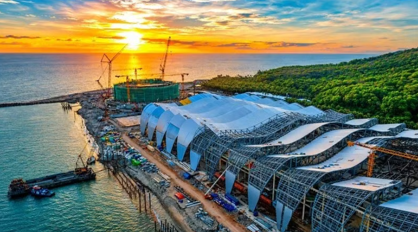 Trung tâm Hội nghị APEC tại Phú Quốc đang trong giai đoạn hoàn thiện.